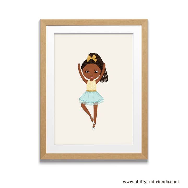 Beautiful Ballerina Doll Kids Wall Art for wholesale by Philly & Friends
