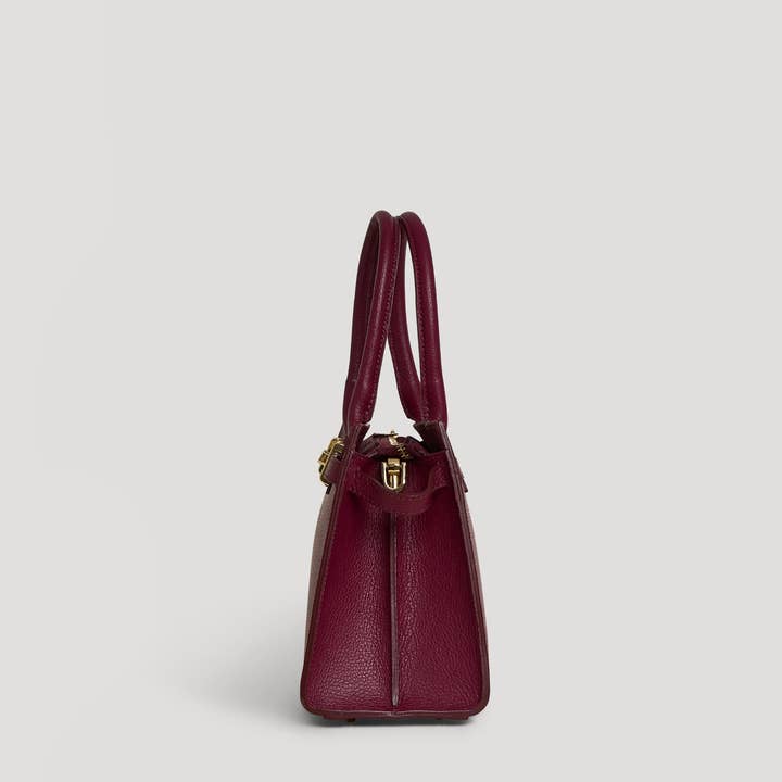 Voemièn - Wholesale Top Handle Bag - Women's - Grace Bag in Burgundy Togo Leather2