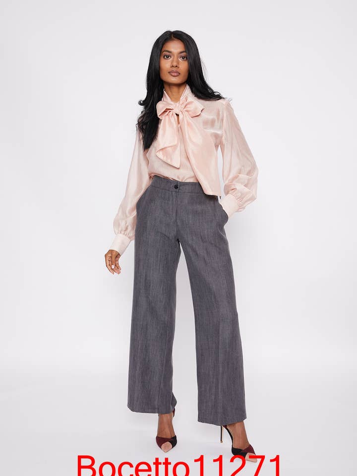 Shirt with Shiny Bow for wholesale by Bocetto