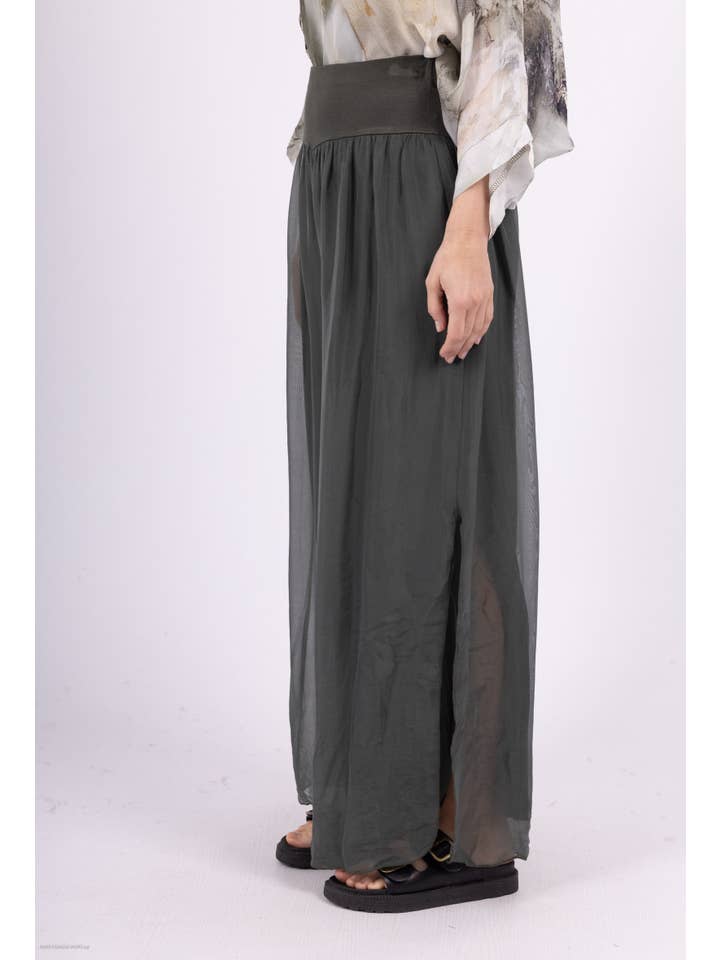 Shyloh - Wholesale Pants - Women's - Silk pants open on the sides at the bottom 20464