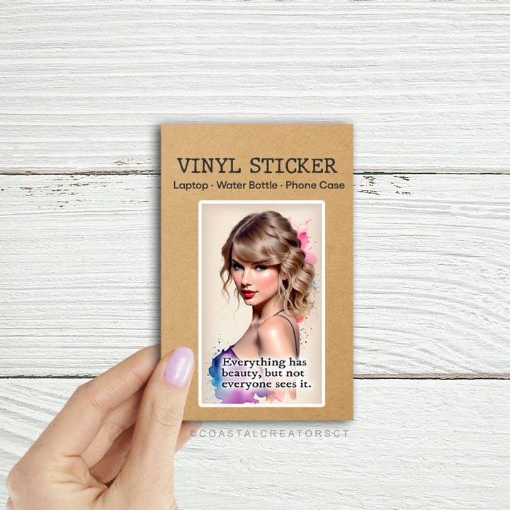 Coastal Creators of Connecticut - Wholesale Sticker - Taylor Swift Inspirational Quotes Art Laptop Sticker