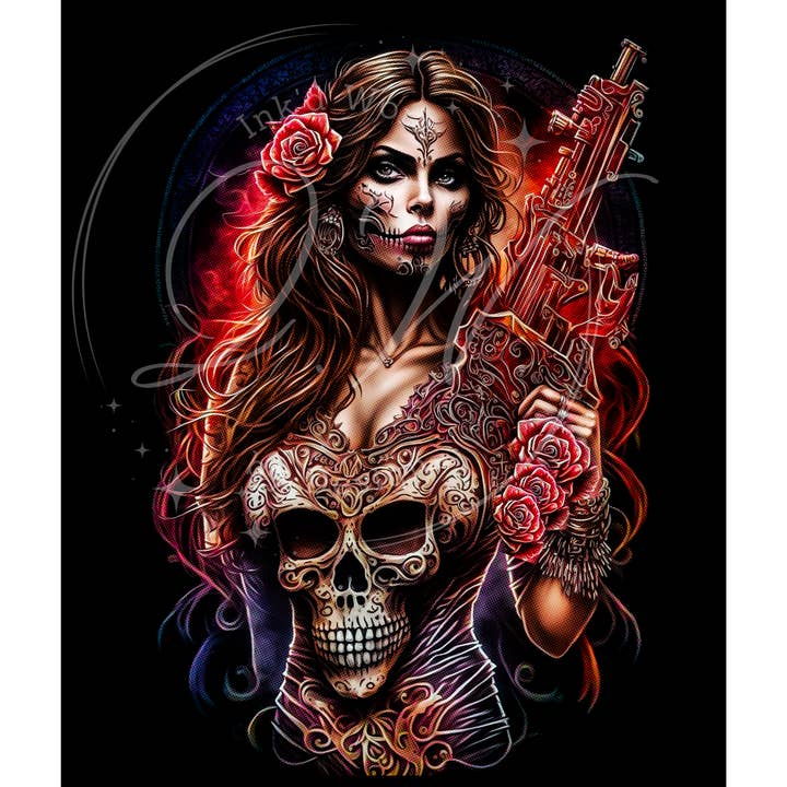 Day De Los Muertos kraniekunst, Den døde sukkerkraniets dag for engroshandel hos Ink'd Worx by Design