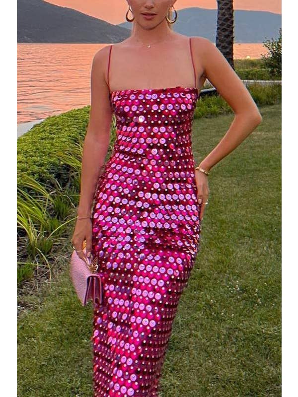 Queen Fashion - Wholesale Dress - Women's - sequins cami long dress10