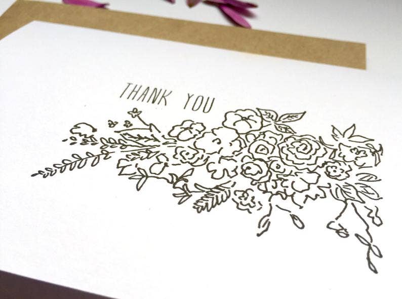 Soul Paper - Wholesale Thank You Card - Floral Thank You Card1