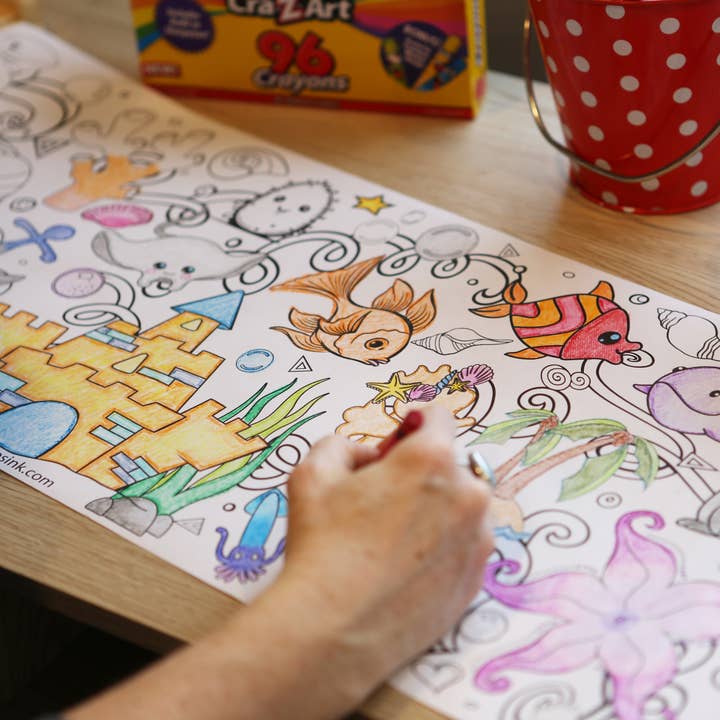 Artistic Chaos Ink | Under the Sea Coloring Roll - 18Ft long for wholesale by Artistic Chaos Ink