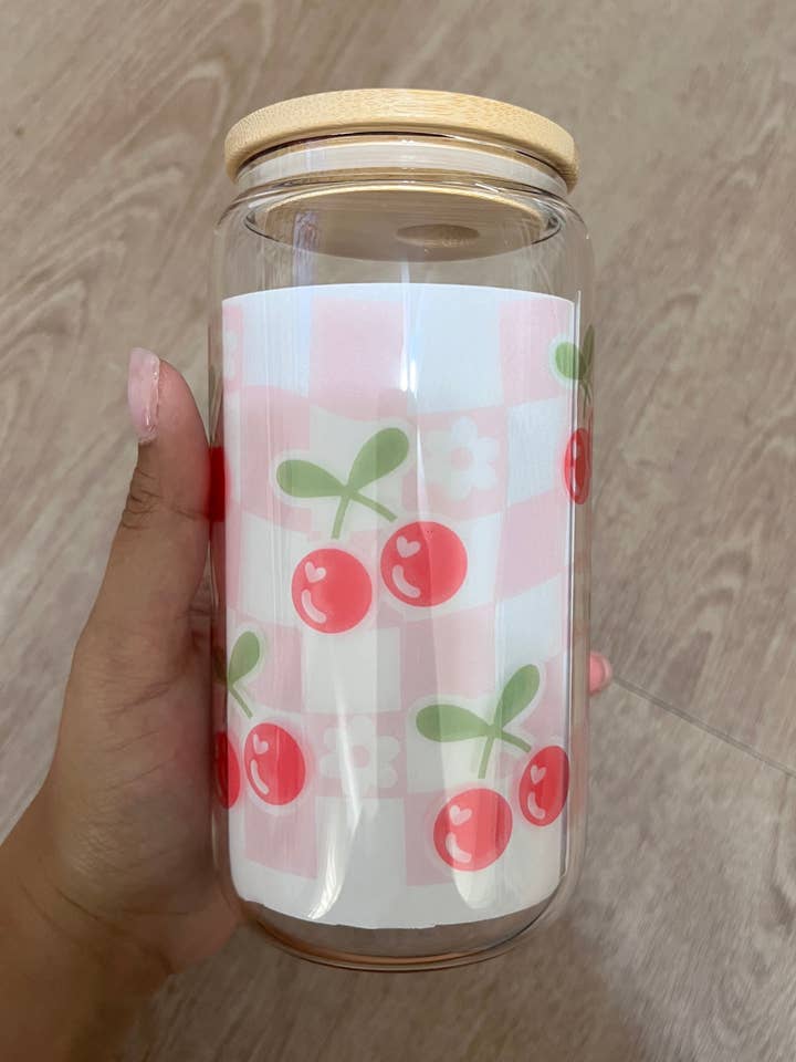 Cherry Clear Glass Cup for wholesale by Paolin Jewelry