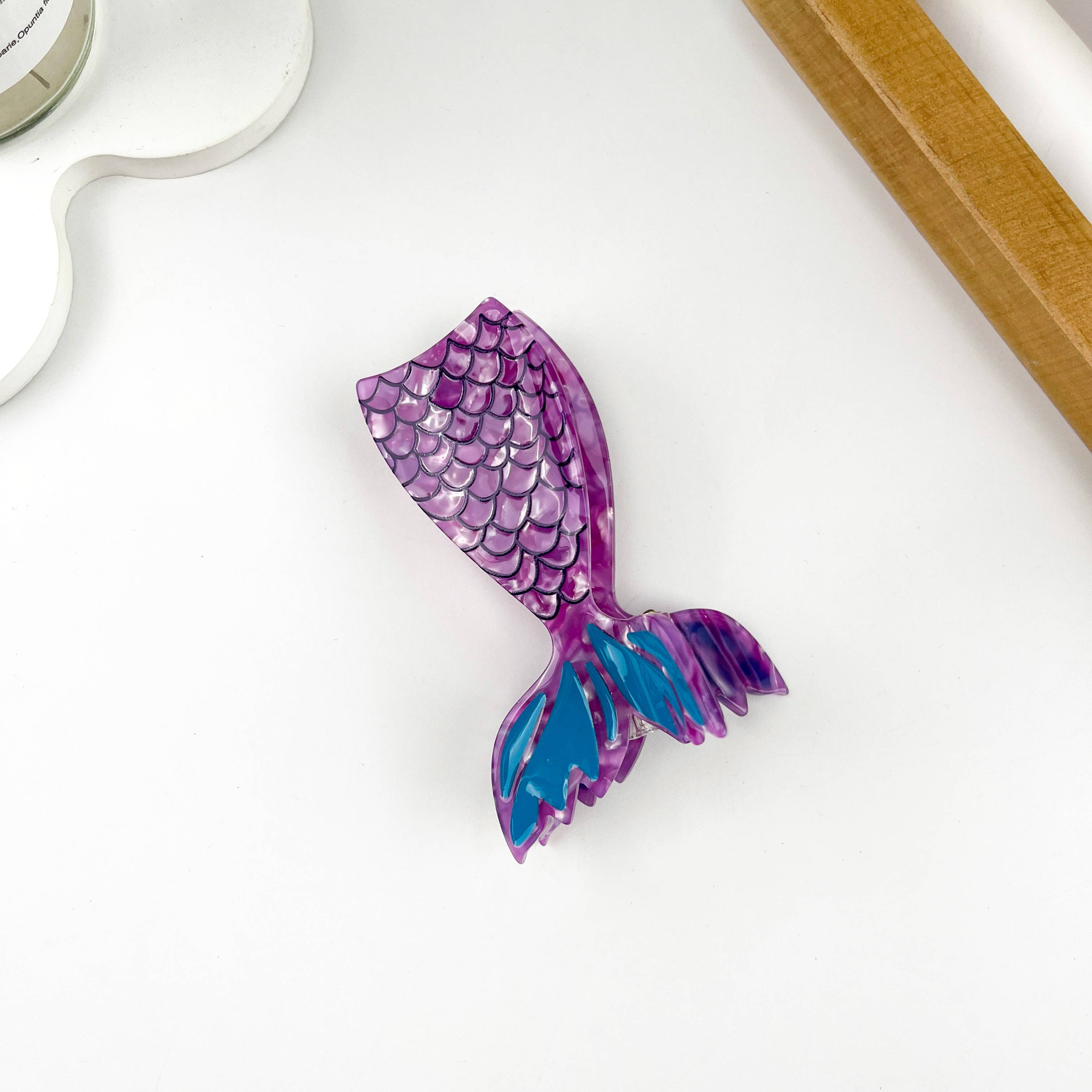 mildstyles - Vendita all'ingrosso Fermaglio per capelli - Donna - Fermaglio per capelli a coda di pesce con design a sirena in acetato5