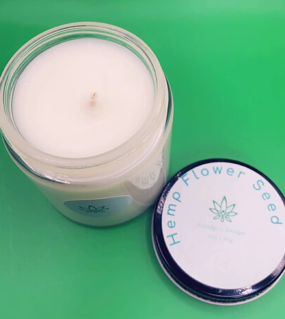 Daralyn's Designs – Großhandel Kerze im Glas / gefüllte Kerze – Cannabis-Kerze | 113 g Hanfwachs | 4oz4