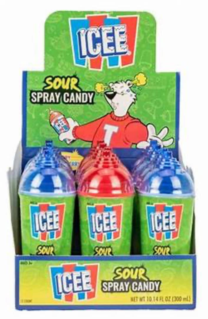 O'Shea's Candies Sweet Shop - Wholesale Hard Candy - Nostalgic 1958 ICEE® Novelty “Sour” Spray 12CT Display Box 2