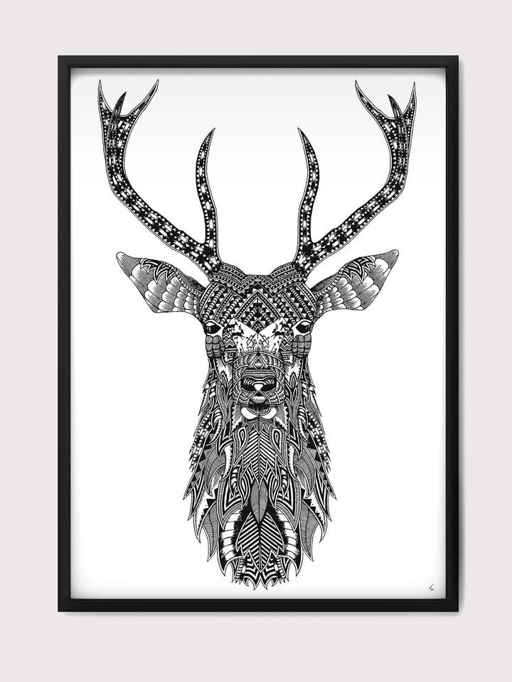 The Stag Fine Art Print for wholesale by Illustrate