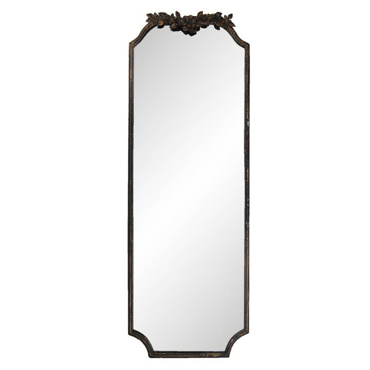 52S236 Mirror 50x142 cm Beige Iron Rectangle Large Mirror for wholesale by Clayre & Eef