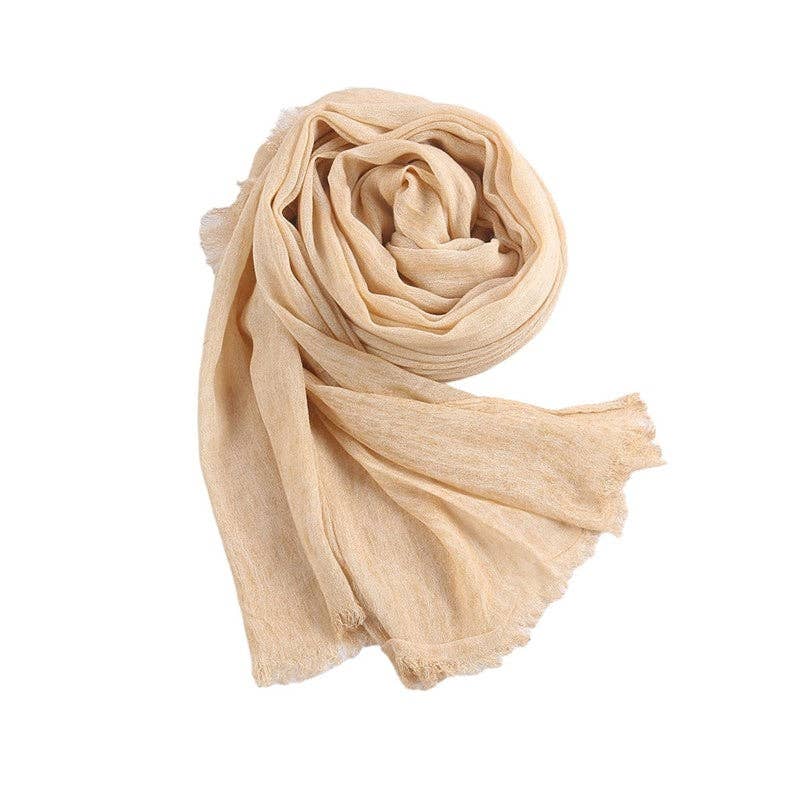 MoodGold - Wholesale Scarf - Women's - Solid Color Wrinkle Texture Headscarf4