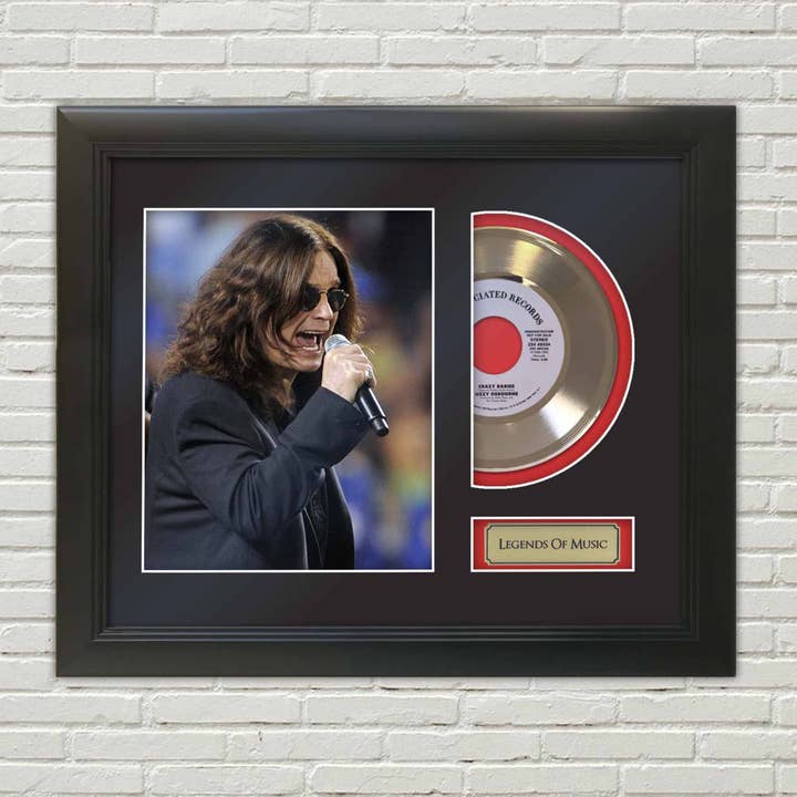 Ozzy Osbourne Crazy Babies Legends of Music Gold Display for wholesale by Gold Record Outlet
