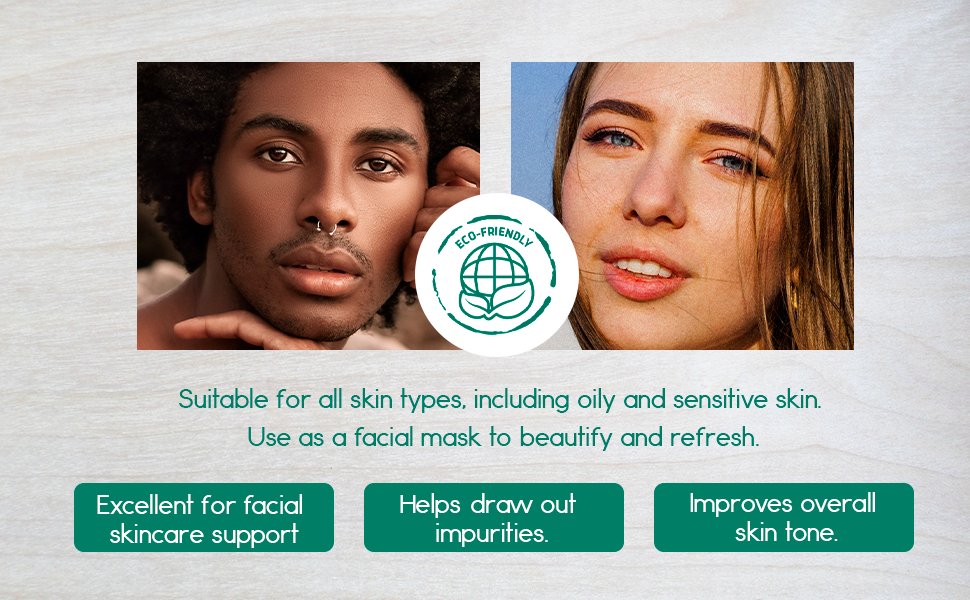 BeNat - Vente Masque pour le visage - Masque à l'argile verte5