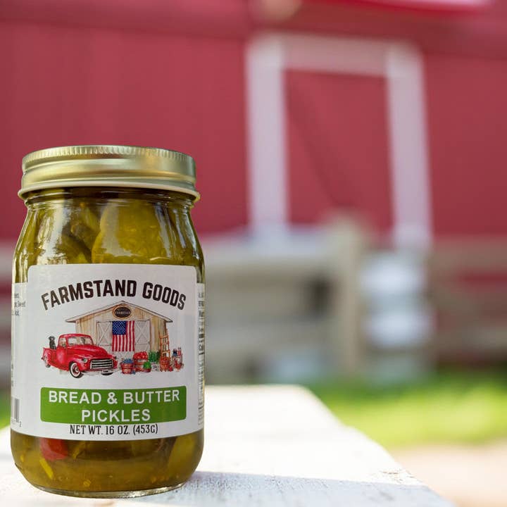Farmstand Goods - Wholesale Pickled Vegetables - Bread & Butter Pickles - 16oz0