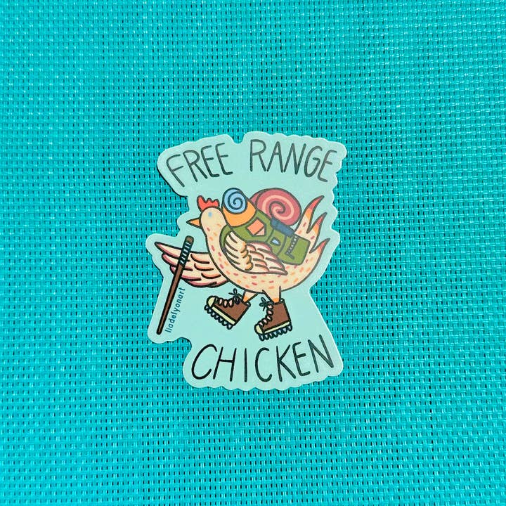 liadelyonart - Wholesale Sticker - Free Range Chicken Water Bottle Sticker, Laptop Decal7