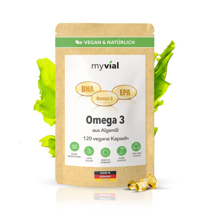 myvial – Engroshandel Kosttilskud og vitaminer – Omega 3 kapsler lavet af algeolie - vegansk
