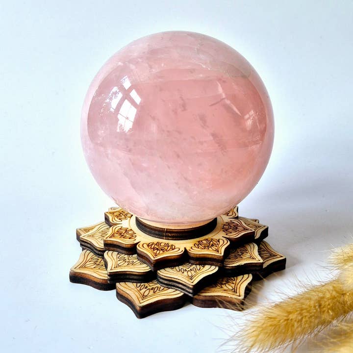 Boule de cristal en pierre précieuse Quartz rose sphère 70-75mm pour la vente par Moonlight Gemstones