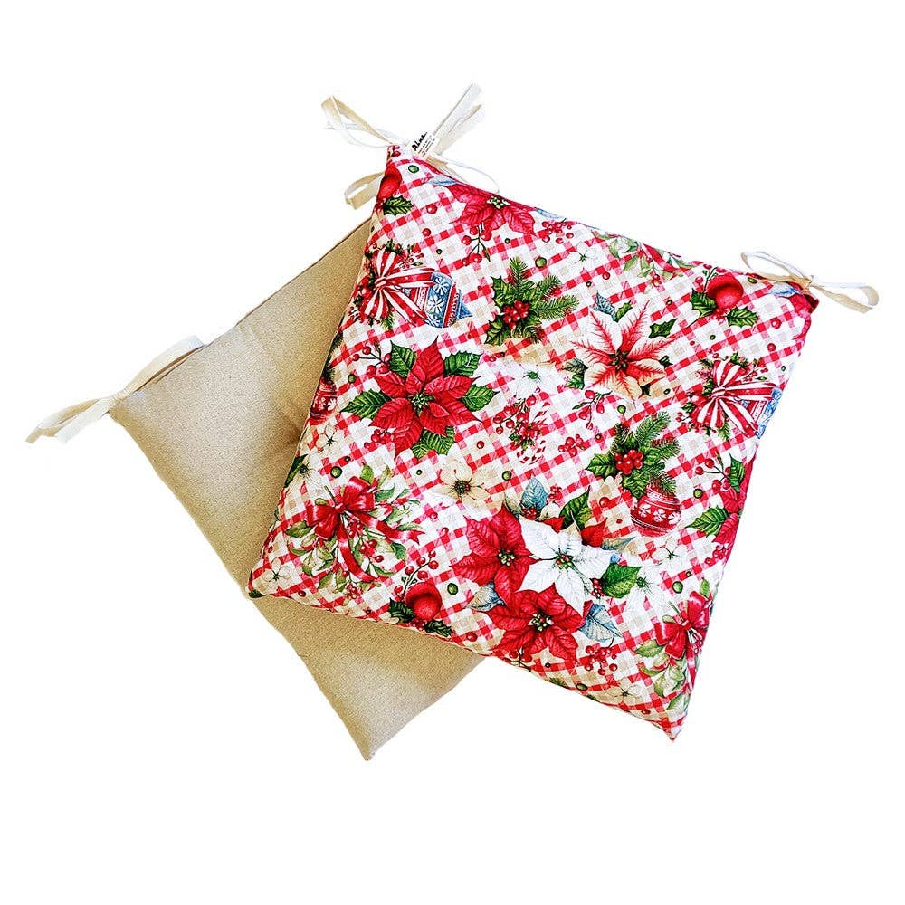 Almatex srl - Wholesale Chair Cushion - CHRISTMAS quilted chair cushion covers Set of 2 pieces2