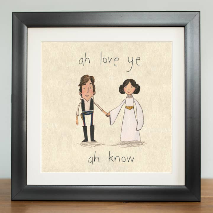 The Grey Earl – Engroshandel Kunsttryk – Ah elsker dig, ah ved det - Star Wars Print