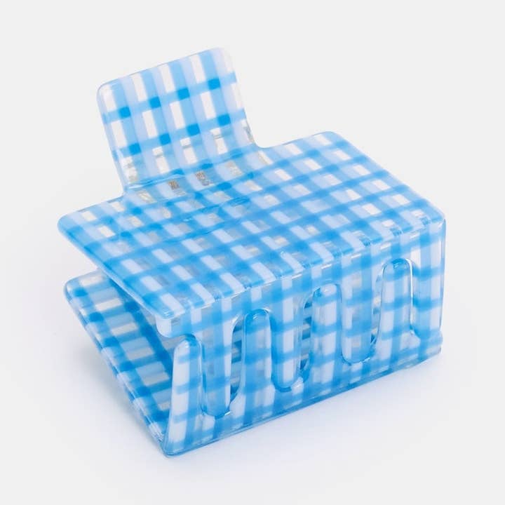 Midi Box Claw in Blue Lattice for wholesale by CHUNKS