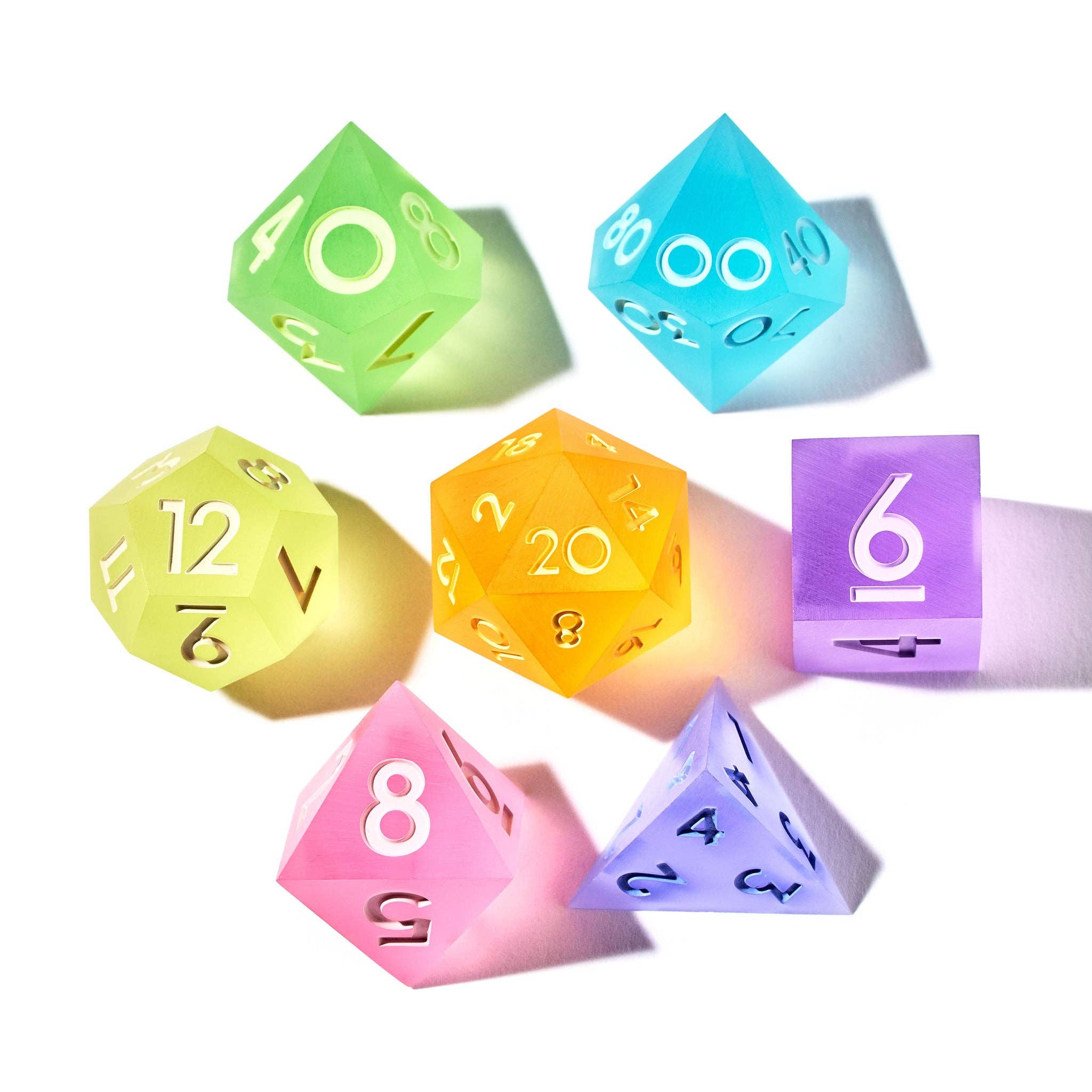 Dispel Dice - Wholesale Dice - Forbidden Gummy 7-Piece Matte Palette Dice Set0