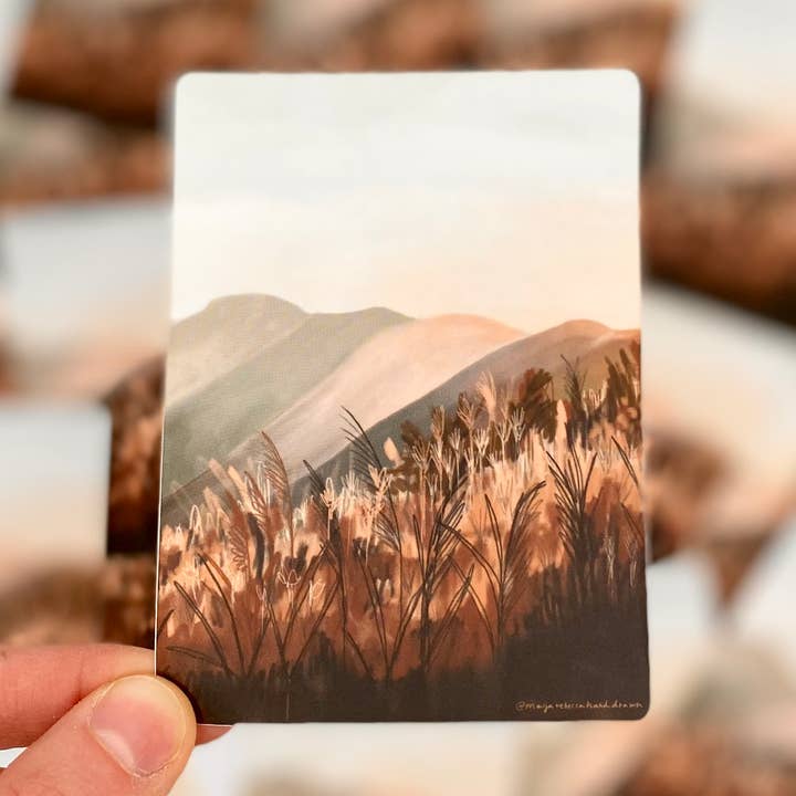 Maija Rebecca Hand Drawn - Vendita all'ingrosso Adesivo - Adesivo paesaggistico Pink Hills0