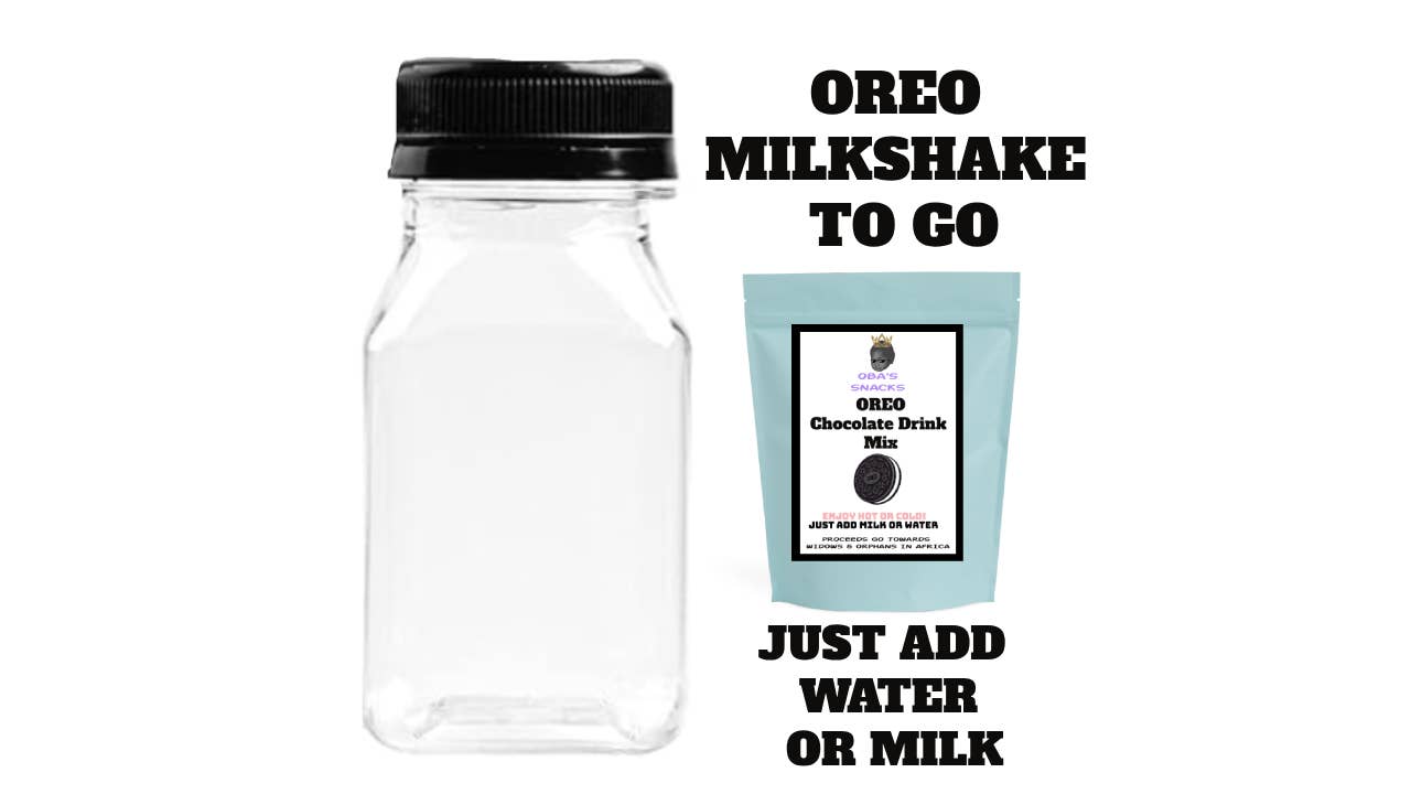 Maqoba - Wholesale Drink mix - Oreo Flavoured Milkshake mix in a bottle Pour, Shake and Go!