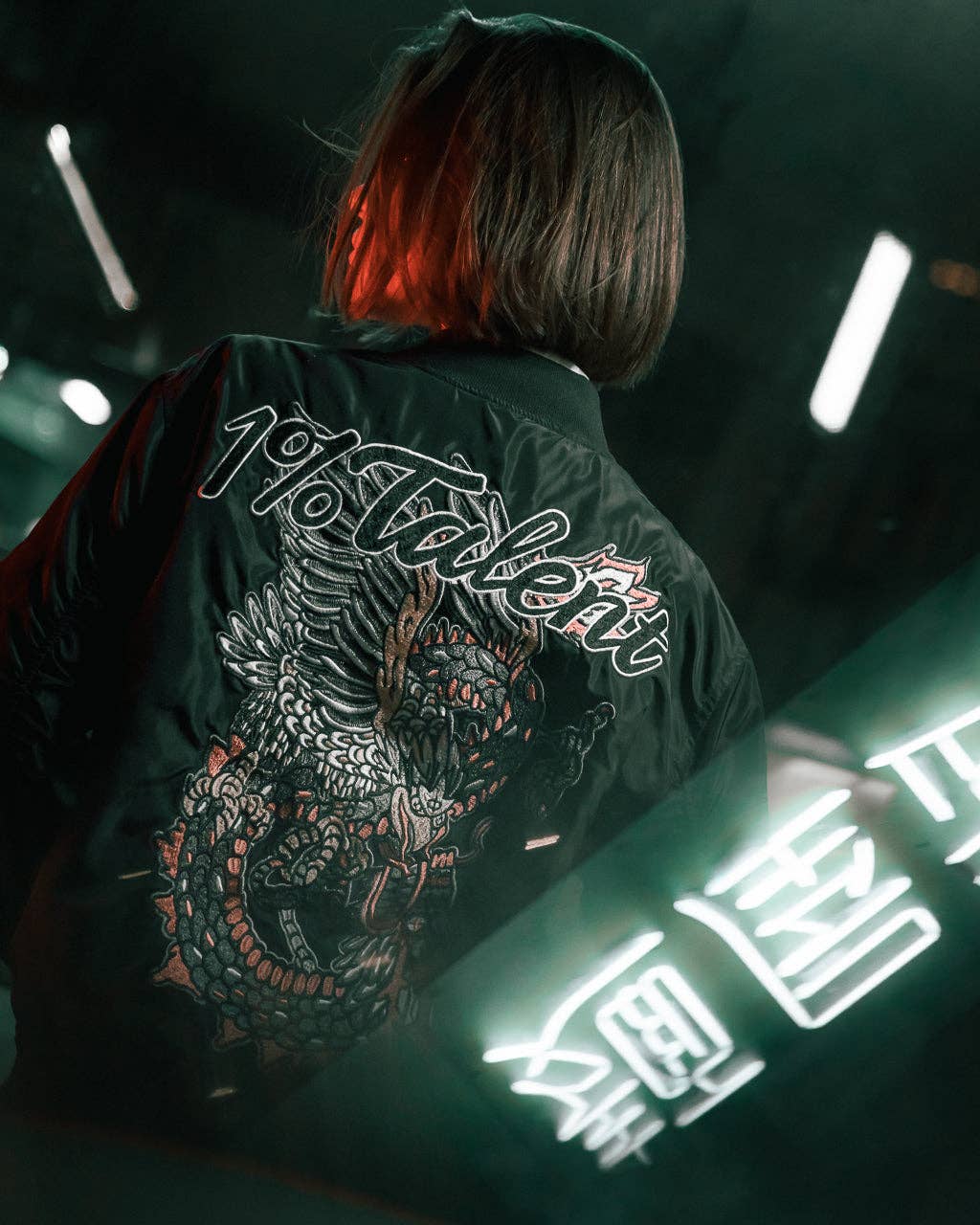 1% Talent - Wholesale Bomber Jacket - Women's - 1%talent Dragon + Eagle Bomber Jacket9