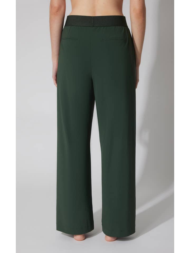 90 Degree by Reflex & Yogalicious - Wholesale Pants - Women's - Women's Wide Leg Pants with Exposed Waistband2