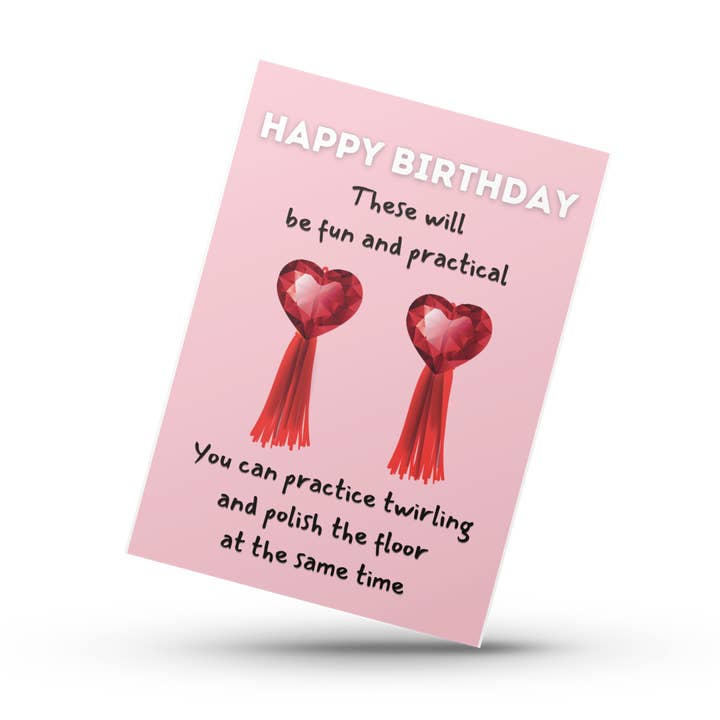 Biglietto di auguri di compleanno divertente e rude Big Boobs per la vendita all'ingrosso da parte di Lunabuloona