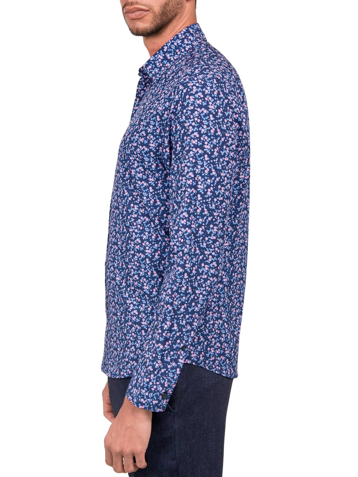 CON.STRUCT - Wholesale Overhemd met knopen - Heren - 4-WAY STRETCHSHIRT MET LANGE MOUWEN EN BLOEMENPRINT4