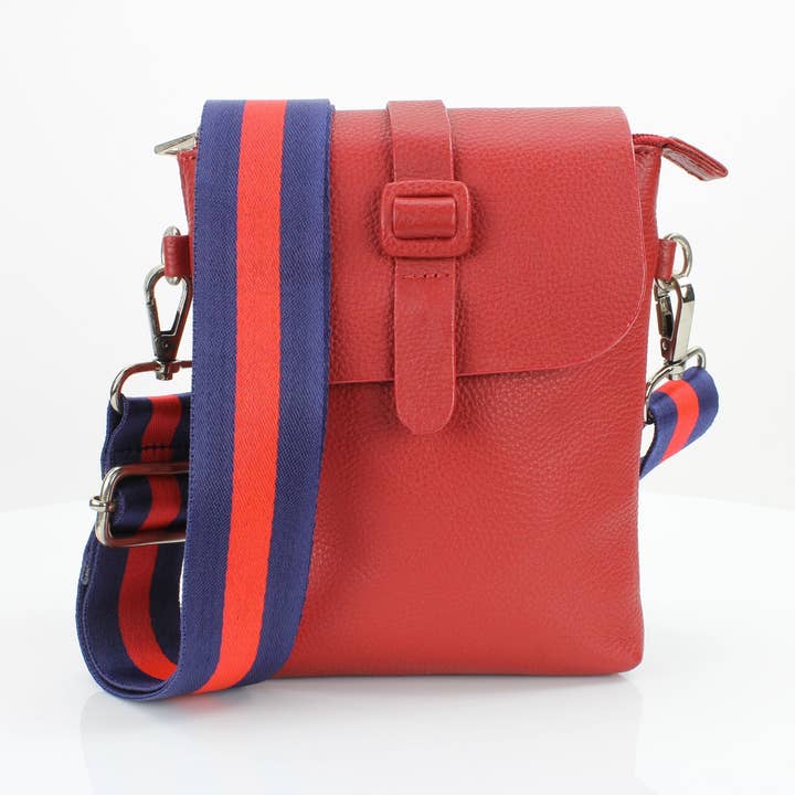 Borsa a tracolla con patta e tracolla regolabile per chitarra RB 169 per la vendita all'ingrosso da parte di Leather Impressions Inc