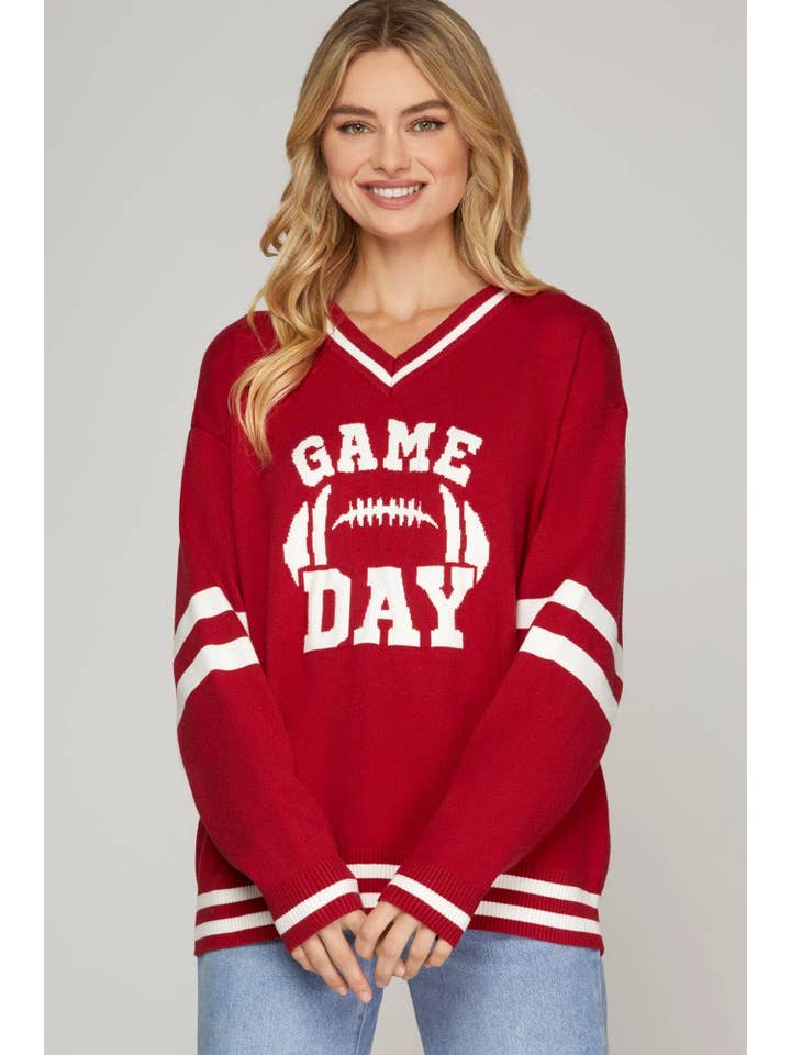 Vanilla Monkey - Wholesale Sweatshirt - Dames - Game Day Varsity-trui met V-hals2