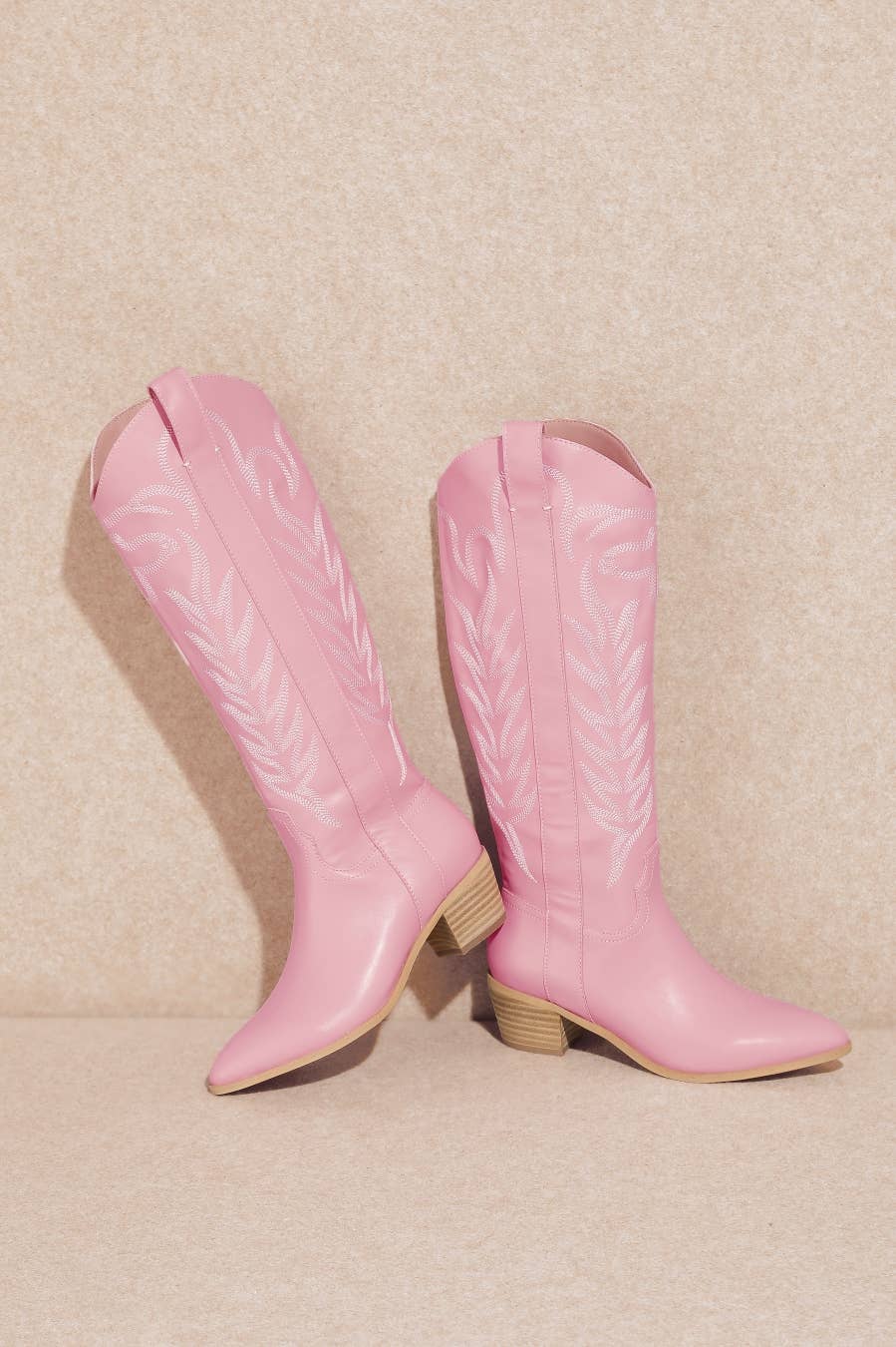 CCOCCI - Vente Bottes de cowboy – femme - Bottes western hautes en suède synthétique avec broderie15