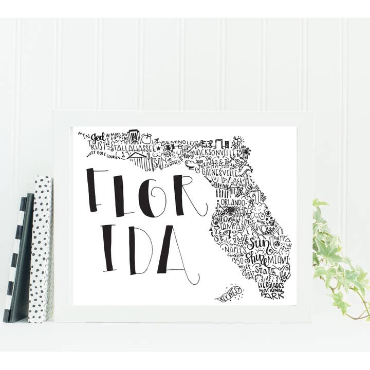 Florida State Print for wholesale by Wild & Precious Boutique