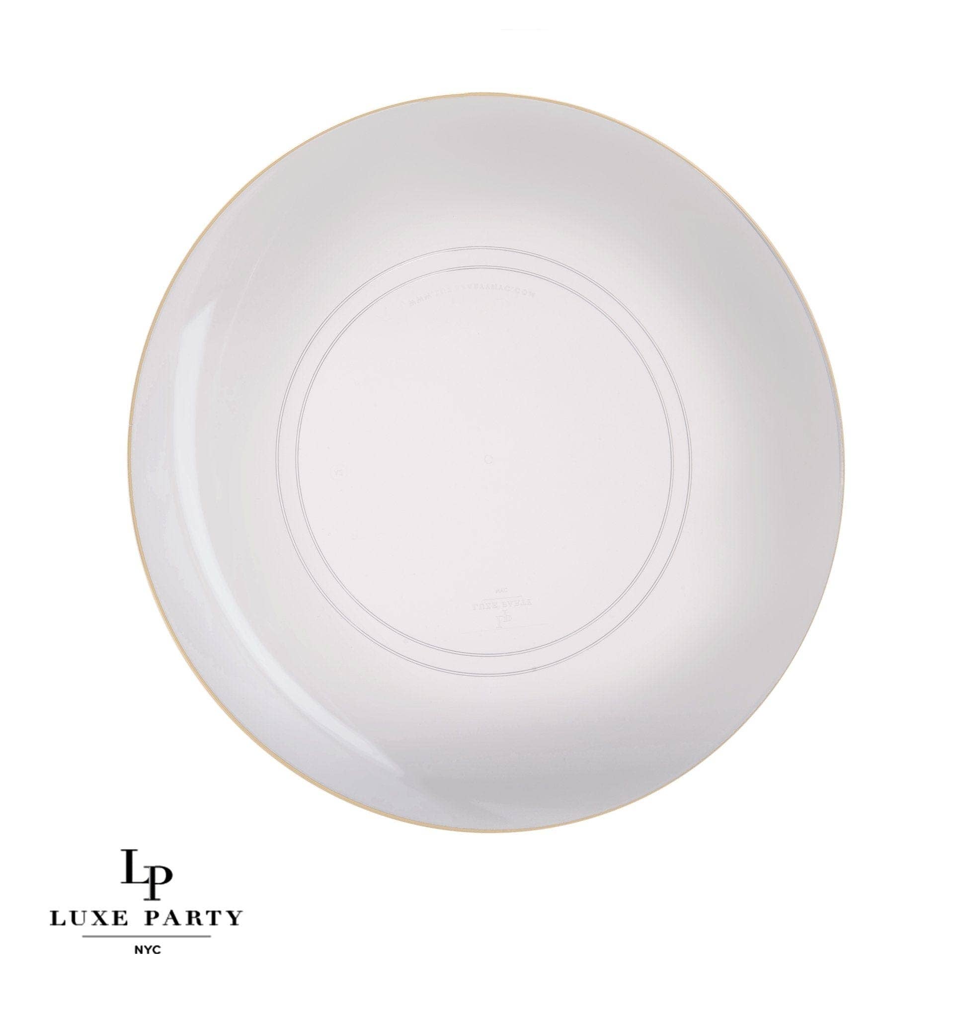 Luxe Party - Wholesale Disposable Plate - Round Clear • Gold Plastic Plates | 10 Pack6