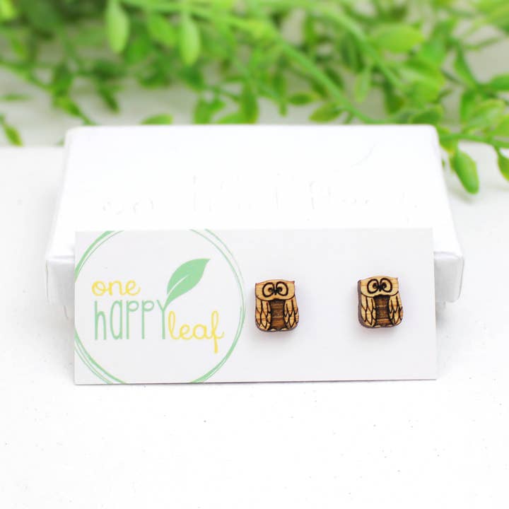 Owl Stud Earrings for wholesale by One Happy Leaf