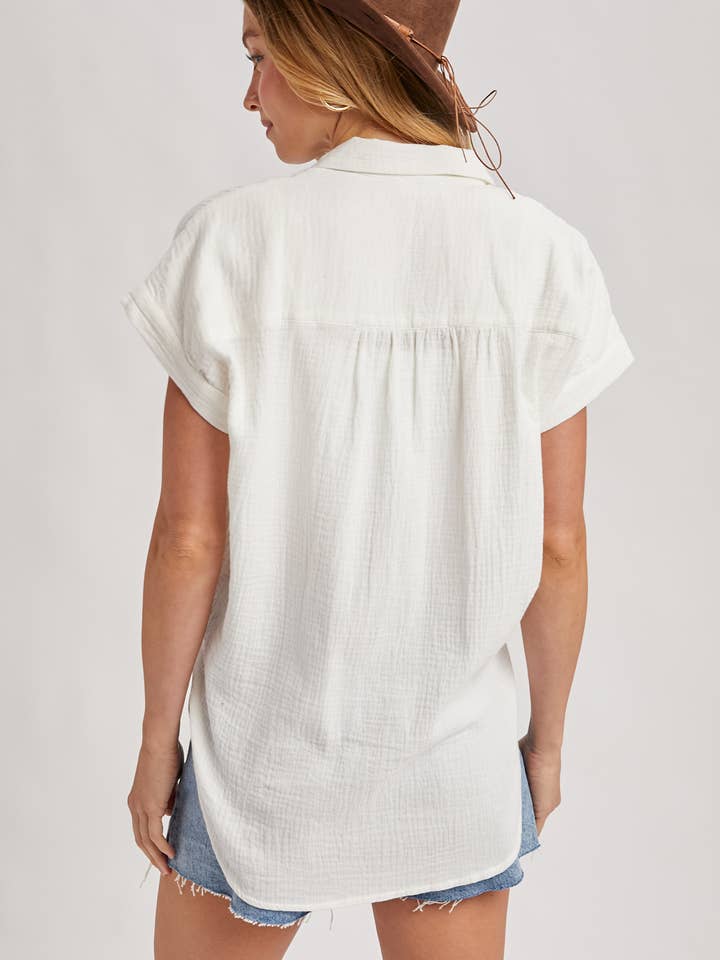 Bluivy – Camisa com botões no colarinho – Mulher por atacado – CAMISA ESSENCIAL BOTÃO UP ALGODÃO13