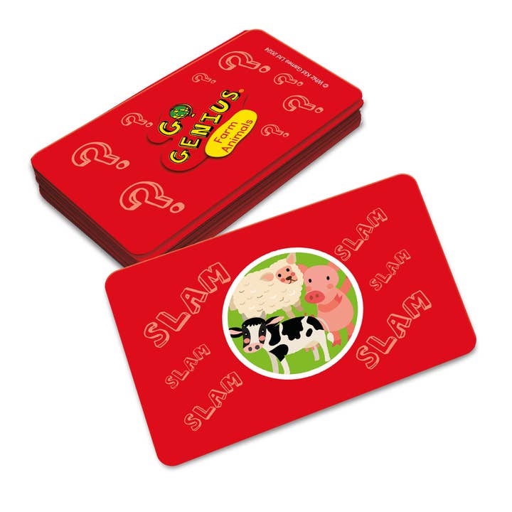 Whiz Kid Games – wholesale Card game – Go Genius Junior Animal Card Games Display Pack4