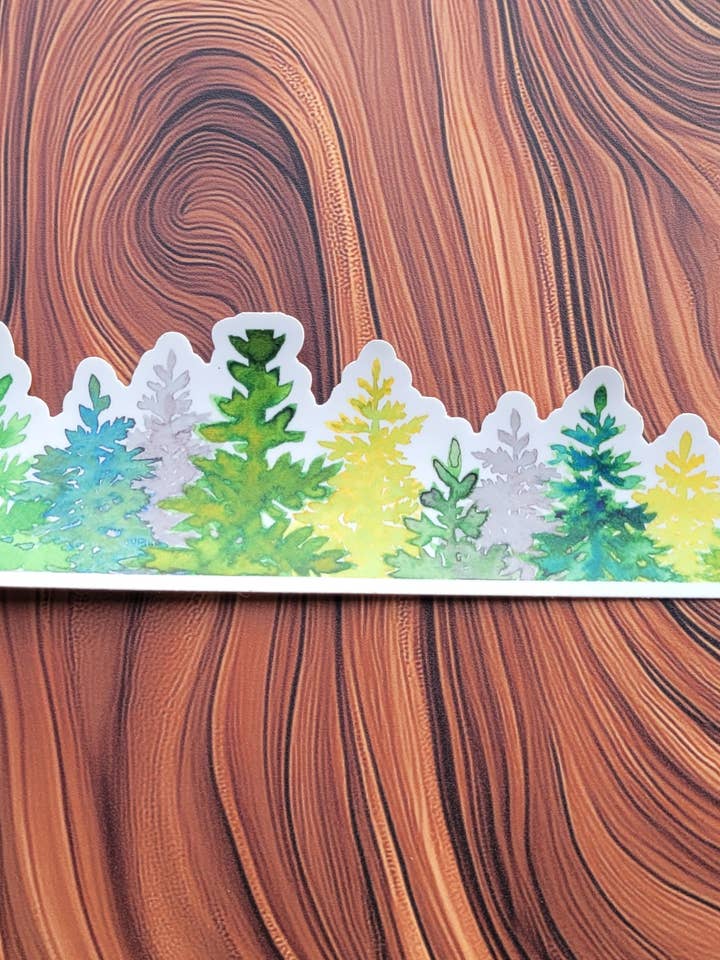 Green Trees Large Sticker for wholesale by Jessica Plesko Art