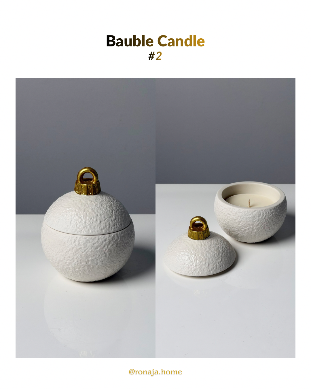 Ronaja Home - Wholesale Novelty Candle - Christmas Bauble Candle1