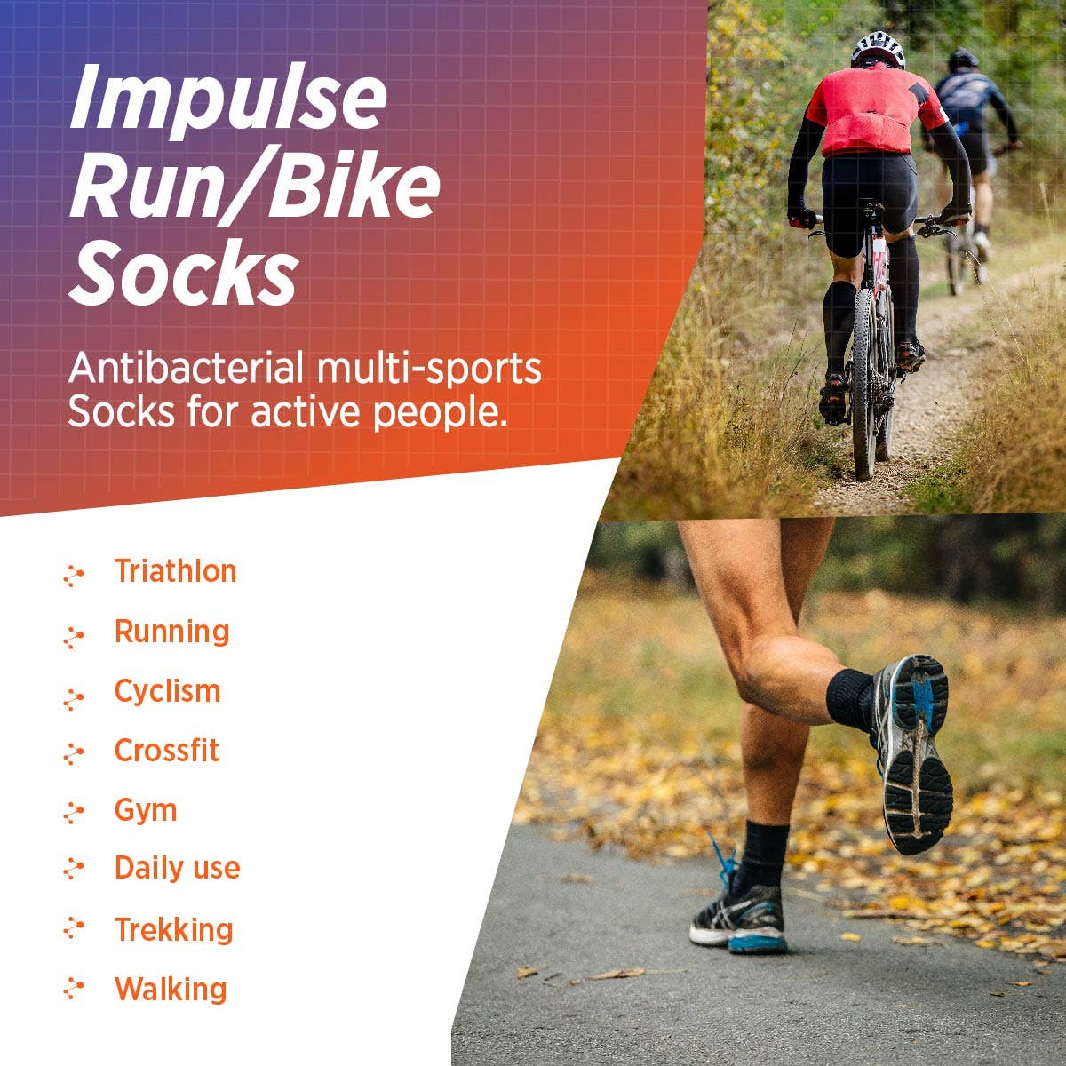 Silvera Nanotech - Wholesale Socks - Unisex - Antibacterial Running Compression Socks Men & Women 2-Pack8