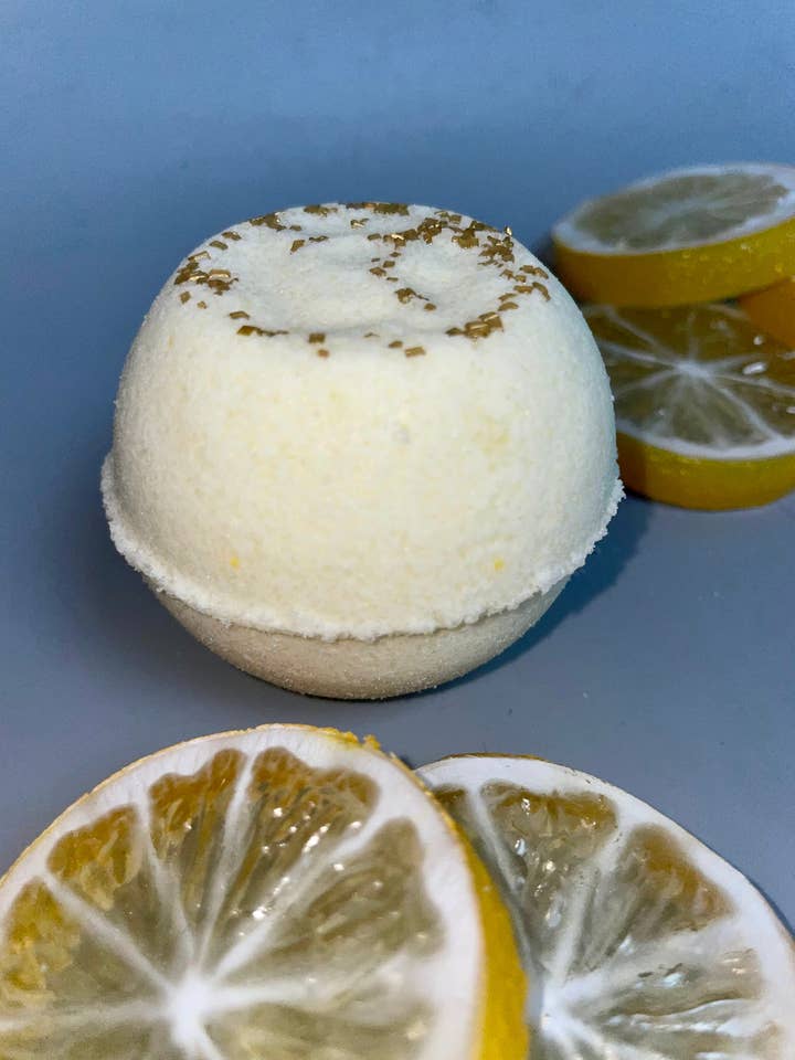 Lemon Bath Bomb for wholesale by Kenzie's Essentials