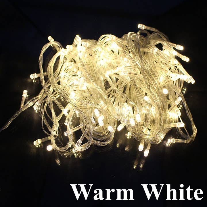 400 LED Clear Cable String Lights Plug In - Warm White for wholesale on Faire