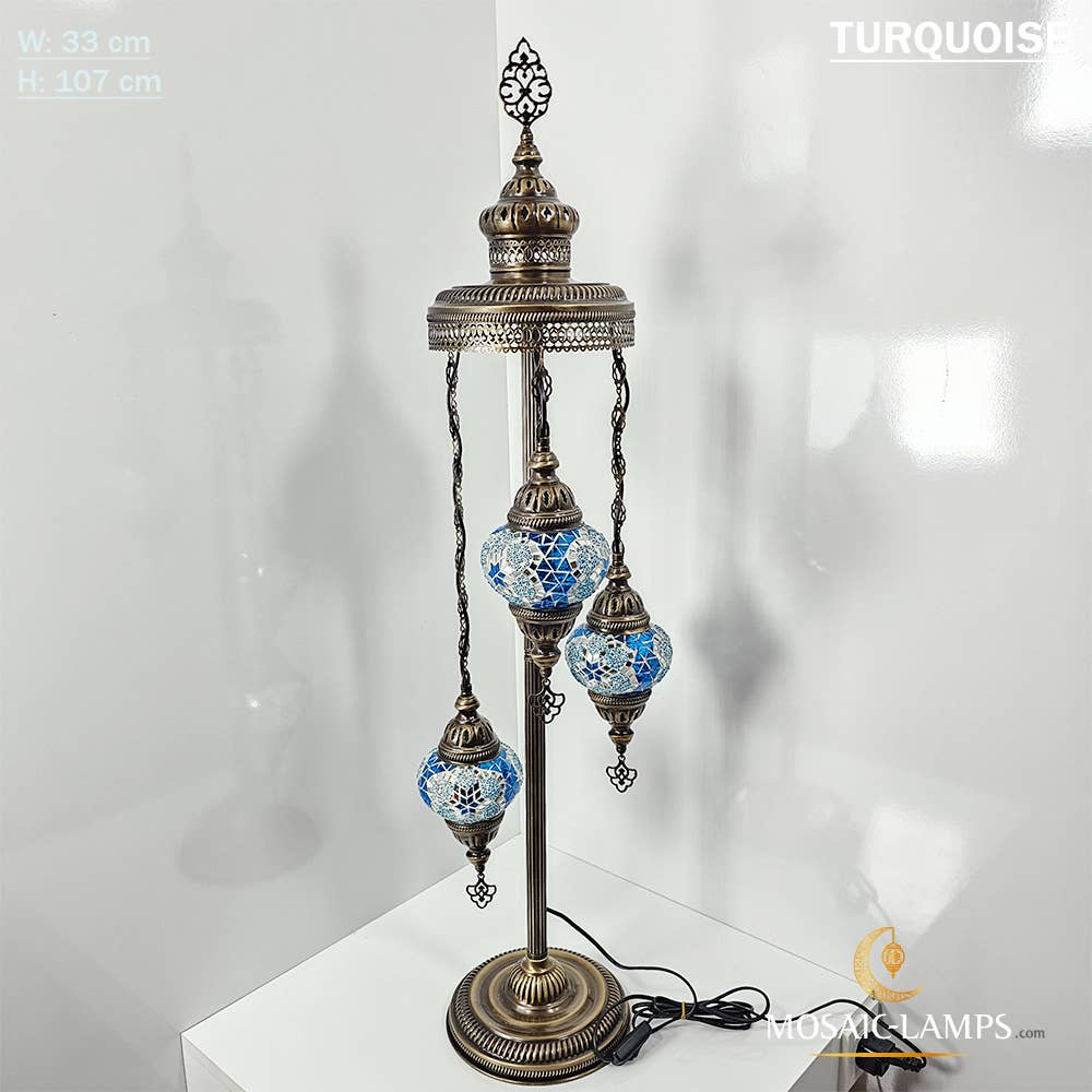 Mosaic Lamps - Wholesale Floor Lamp - 3 Globe Medium Ball Floor Lamps, Turkish Moroccan Ottoman21