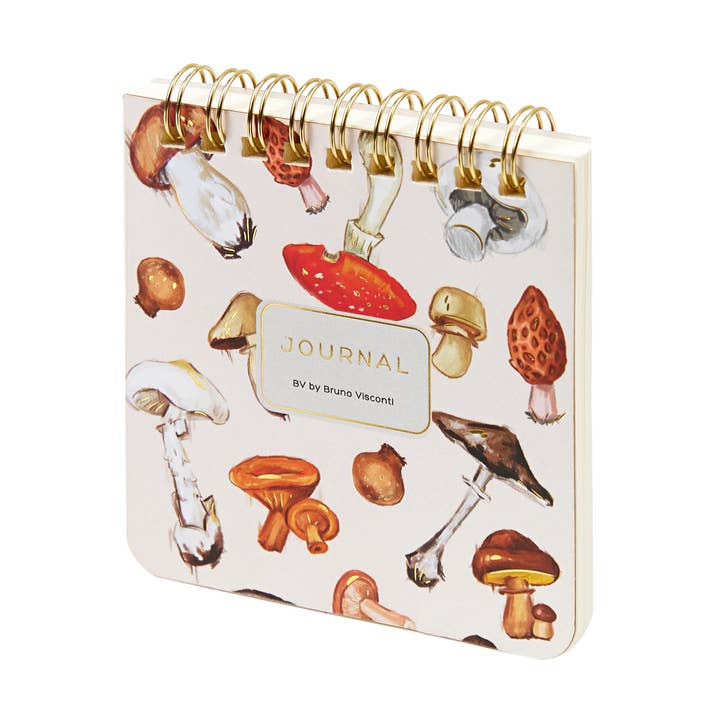 Pocket Art Journal - Mushrooms on White for wholesale by BV by Bruno Visconti