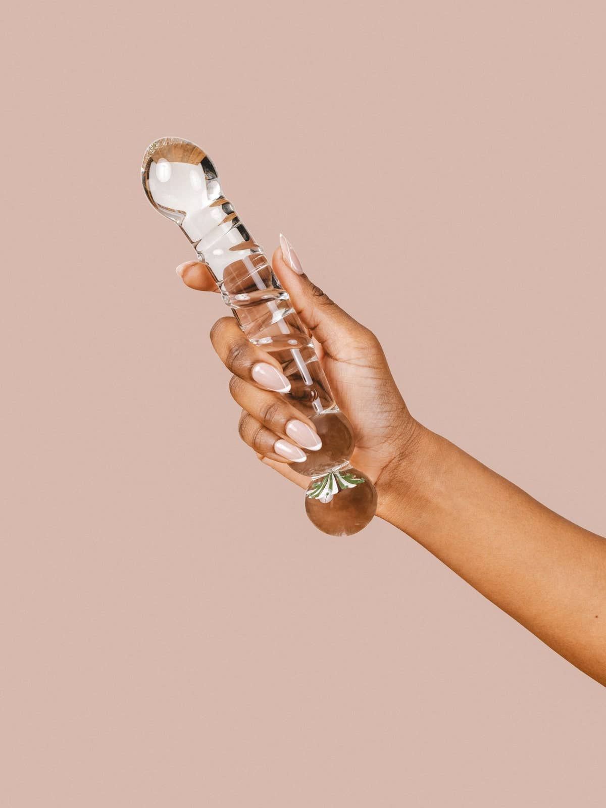 The Natural Love Company - Wholesale Sex Toy - Tansy Blossom Swirl | 8" Glass Dildo