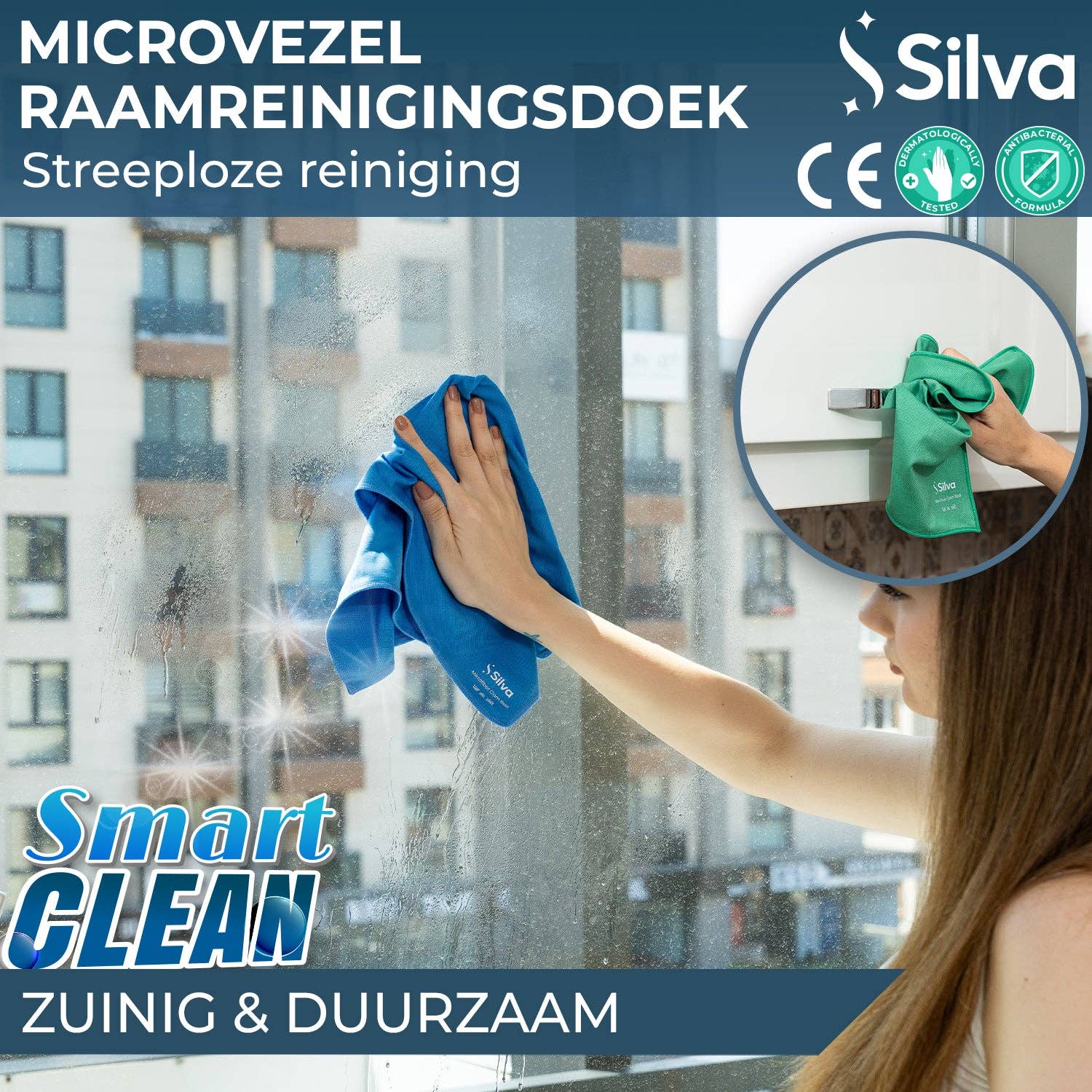 Mevsim Store - Wholesale Dishcloth - Silva Microfiber Window Cloth - Green3