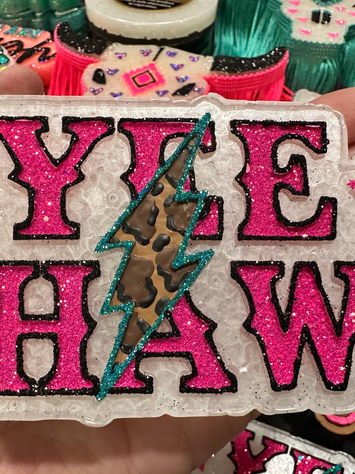 Leopard Yee Haw Car Freshie for wholesale by Sassy Fras Couture